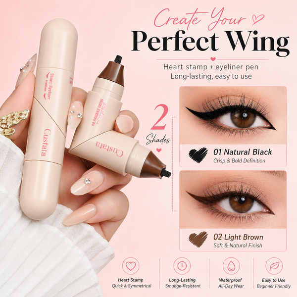 Dual‑Ended Waterproof Cat Eye Eyeliner Stamp Pen
