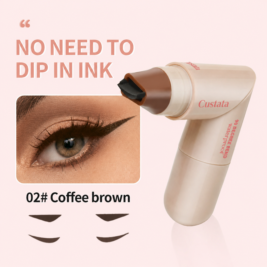 Dual‑Ended Waterproof Cat Eye Eyeliner Stamp Pen