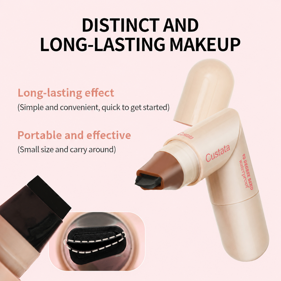 Dual‑Ended Waterproof Cat Eye Eyeliner Stamp Pen